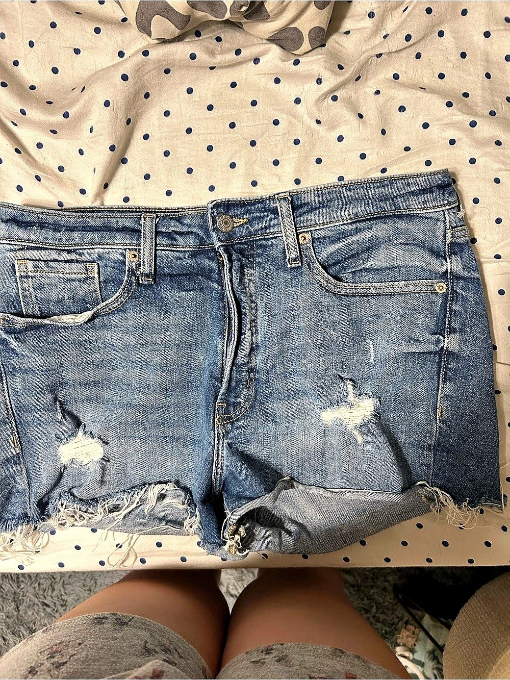 Old Navy High-Rise O.G. Straight Denim Shorts Jean Shorts Blue Size 12